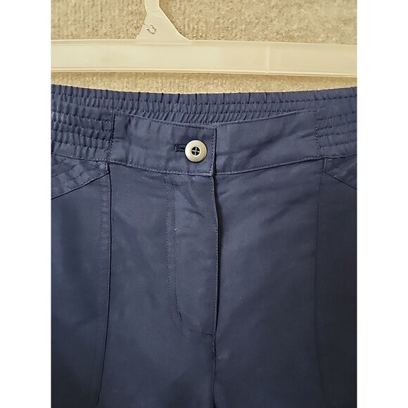 Chicos Utility Convertible Pants Womens 1 US 8 Blue Cargo Lightweight Elastic - Picture 4 of 10